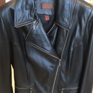A Danier leather moto jacket.
